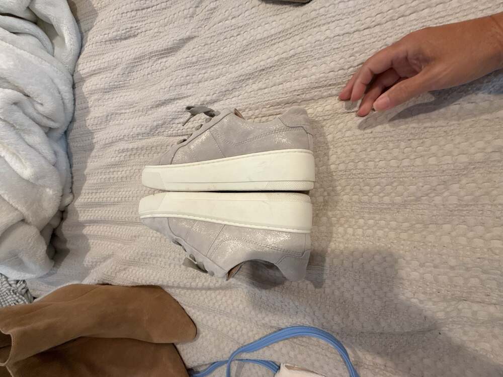 FRANKIE4 Riley Platform Suede Sneakers in Grey - Picture 3 of 7